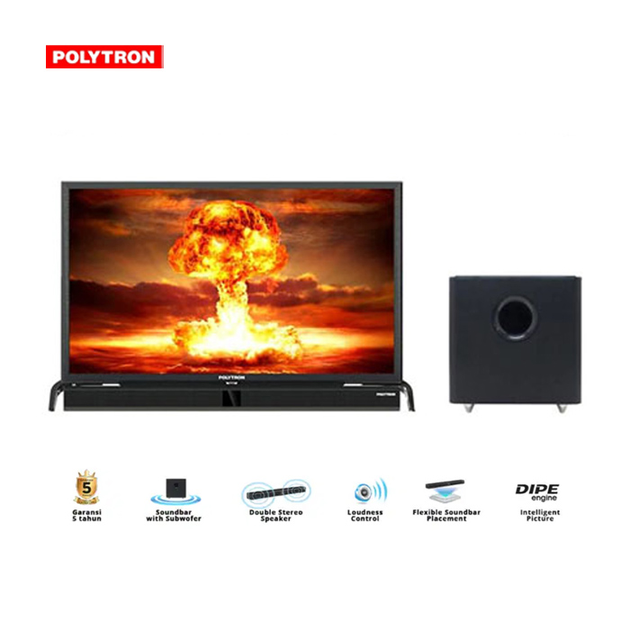 Polytron LED TV 32" With Sound Bar - 32B1550